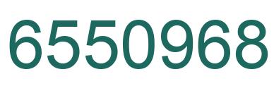 Number 6550968 green image