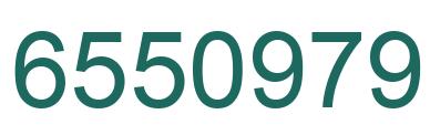 Number 6550979 green image