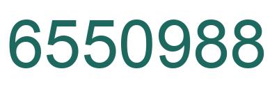 Number 6550988 green image