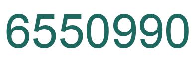 Number 6550990 green image