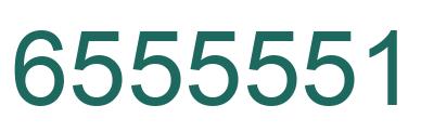 Number 6555551 green image