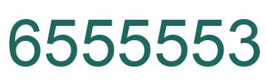 Number 6555553 green image