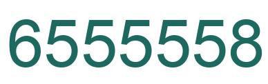 Number 6555558 green image