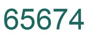 Number 65674 green image