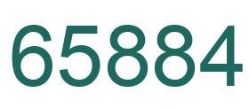 Number 65884 green image