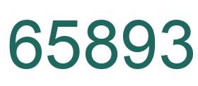 Number 65893 green image