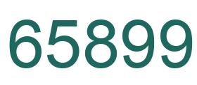 Number 65899 green image