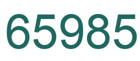 Number 65985 green image
