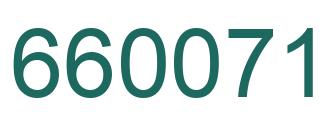 Number 660071 green image