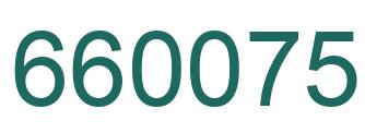 Number 660075 green image