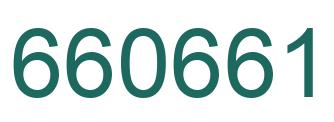 Number 660661 green image
