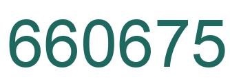 Number 660675 green image