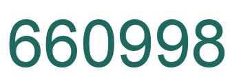 Number 660998 green image