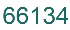 Number 66134 green image