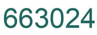 Number 663024 green image