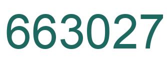 Number 663027 green image