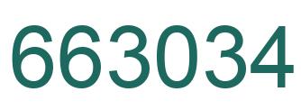 Number 663034 green image