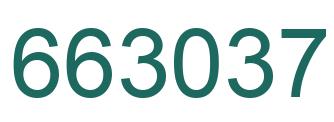 Number 663037 green image