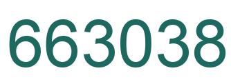 Number 663038 green image