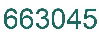 Number 663045 green image