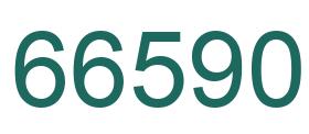 Number 66590 green image