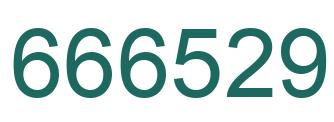 Number 666529 green image
