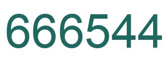 Number 666544 green image