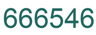 Number 666546 green image