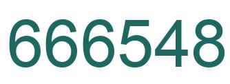 Number 666548 green image