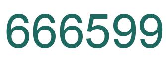 Number 666599 green image