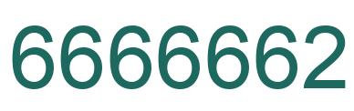 Number 6666662 green image