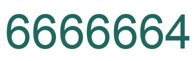 Number 6666664 green image