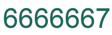 Number 6666667 green image