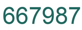 Number 667987 green image