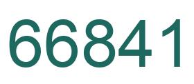 Number 66841 green image