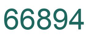 Number 66894 green image
