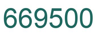 Number 669500 green image