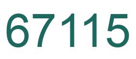 Number 67115 green image