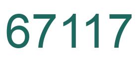 Number 67117 green image