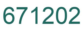 Number 671202 green image