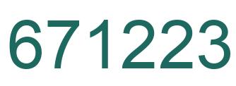 Number 671223 green image