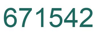 Number 671542 green image