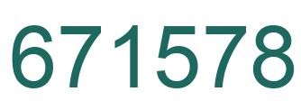 Number 671578 green image