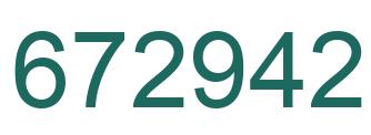 Number 672942 green image