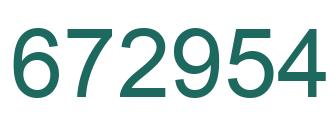 Número 672954 imagen verde
