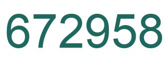 Number 672958 green image