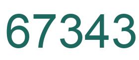 Number 67343 green image