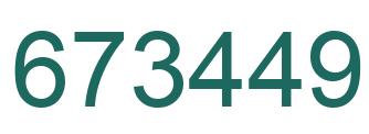 Number 673449 green image
