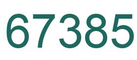 Number 67385 green image