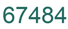 Number 67484 green image